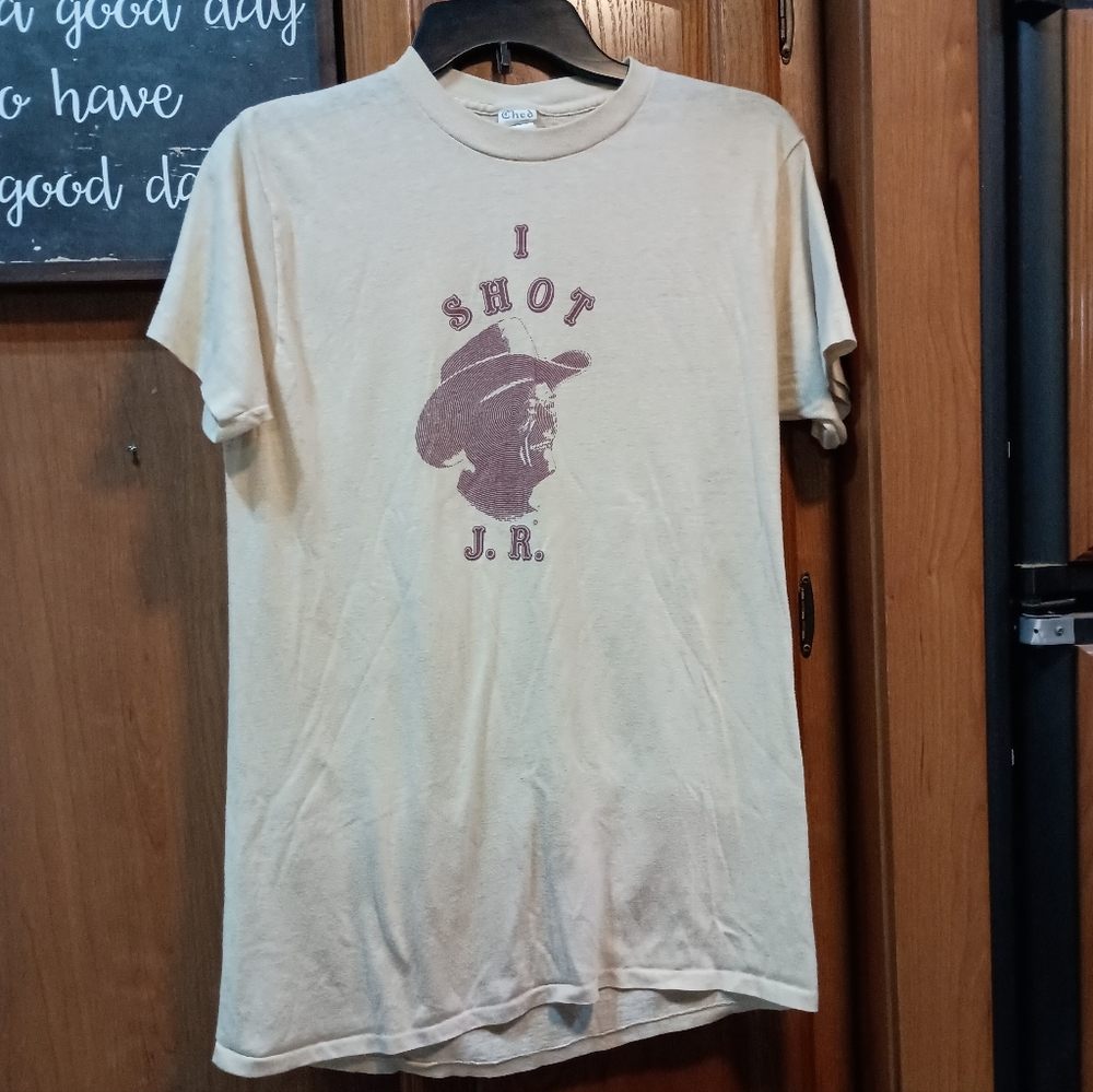 Vintage Men's Beige Single Stich Graphic T-Shirt XL